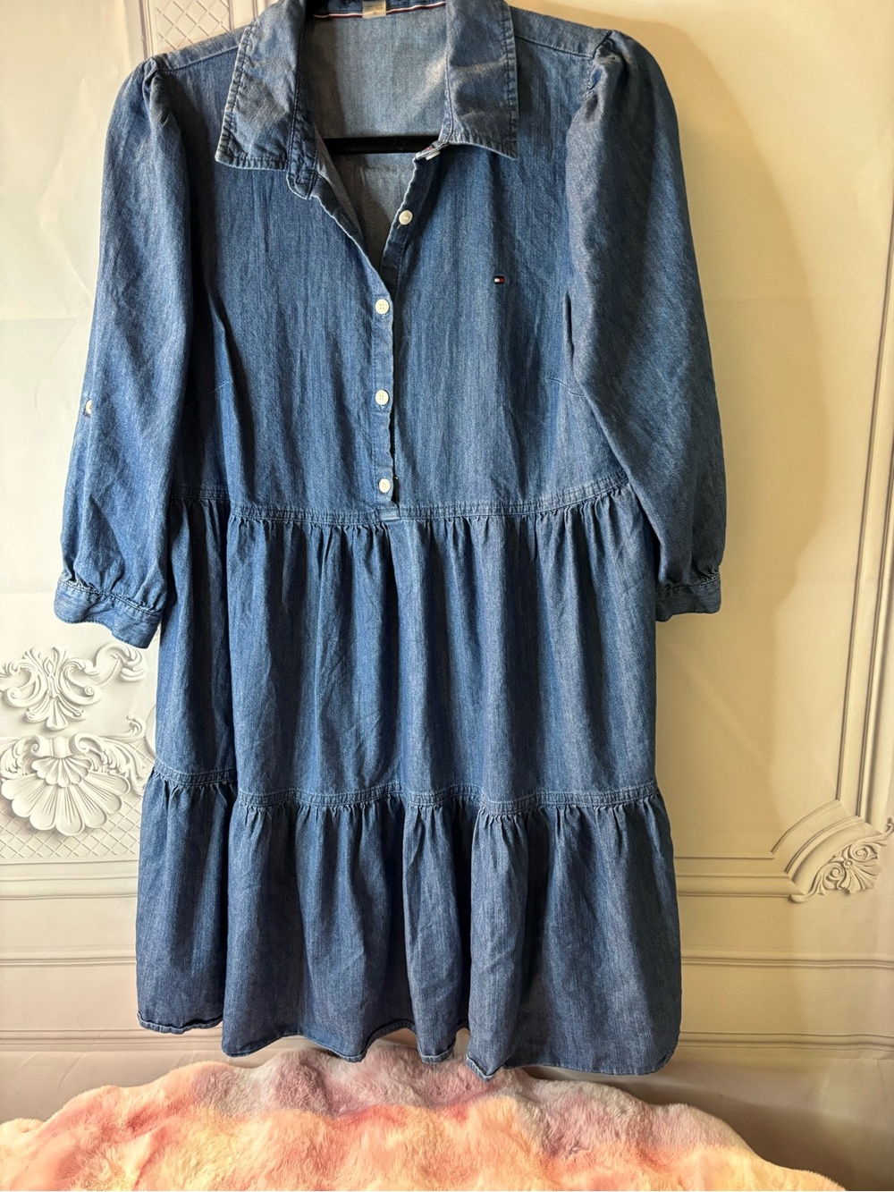 Tommy Hilfiger Women’s Denim Tiered Dress - Blue, Size 10